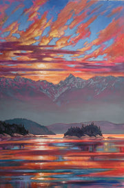 " 2 Skies - Howe Sound dawn #1 "